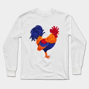 Rooster Illustration Long Sleeve T-Shirt